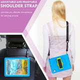 iPad 10.9" 2022 EVA Foam Case w. Kickstand, Hand Holder & Shoulder Strap - Blue