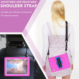 iPad 10.9" 2022 EVA Foam Case w. Kickstand, Hand Holder & Shoulder Strap - Pink