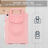 iPad 10.9 (2022) Tough Silicone Cover w. 360 Degree Stand & Carrying Strap - Rose Gold