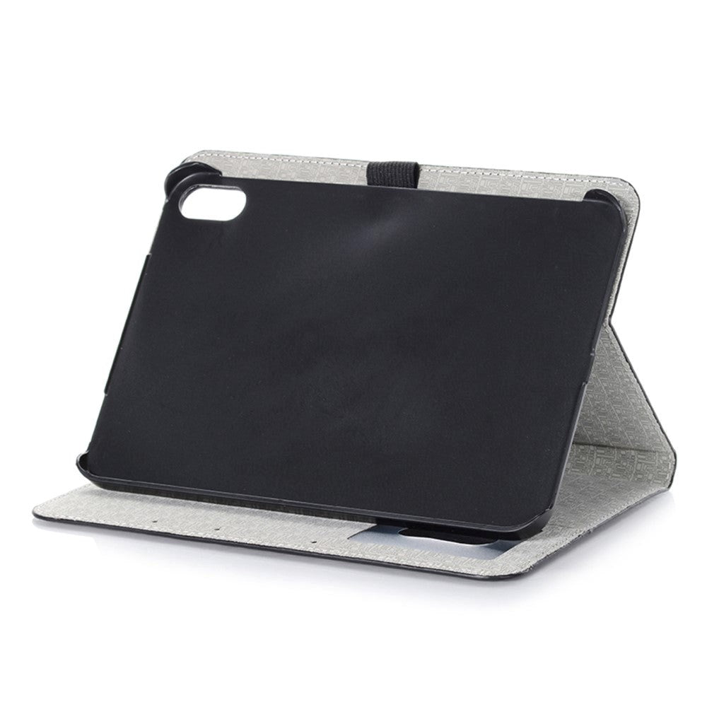 iPad 10.9" (2022) Crocodile Leather Texture Flip Cover w. Stand Function & Card Holder - Black