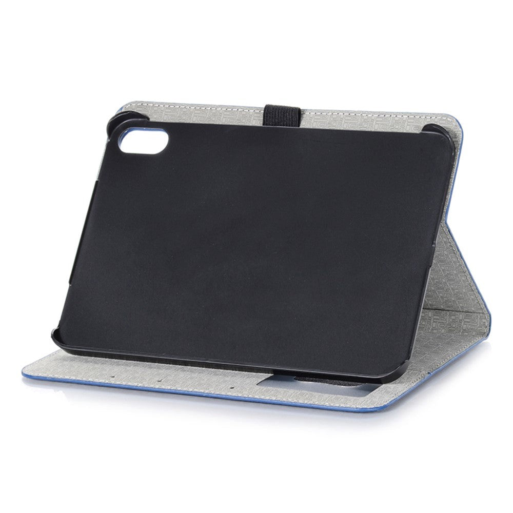 iPad 10.9" (2022) Crocodile Leather Texture Flip Cover w. Stand Function & Card Holder - Blue