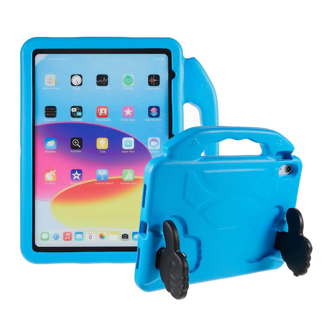 iPad 10.9" (2022) Kids Case - Thumb Kickstand Case - Blue