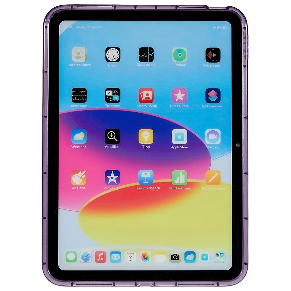 iPad 10.9" (2022) Plastic Case - Grooves - Purple