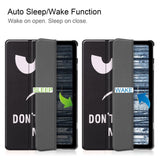 EIDERWOOD Nokia T21 Tri-Fold PU Flip Case with Sleep / Wake-up Function - "Don't Touch Me"