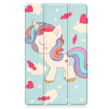 EIDERWOOD Lenovo Tab M8 (4th Gen.) Tri-Fold Faux Leather Flip Case with Pattern - Unicorn