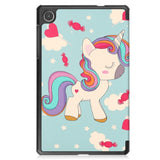 EIDERWOOD Lenovo Tab M8 (4th Gen.) Tri-Fold Faux Leather Flip Case with Pattern - Unicorn