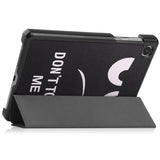 EIDERWOOD Lenovo Tab M8 (4th Gen.) Tri-Fold Faux Leather Flip Case with Pattern - Don't Touch Me