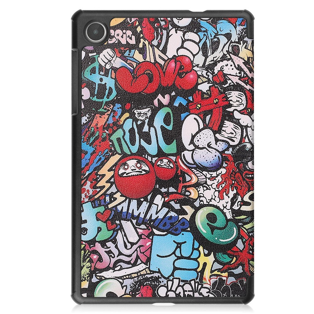 EIDERWOOD Lenovo Tab M8 (4th Gen.) Tri-Fold Faux Leather Flip Case with Pattern - Graffiti