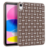 iPad 10.9" (2022) Flexible Plastic Case - Braid Design - Brown