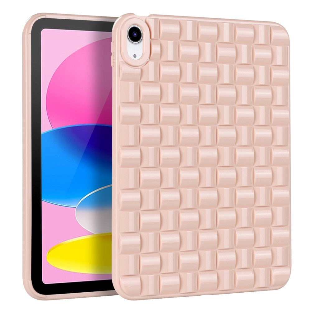 iPad 10.9" (2022) Flexible Plastic Case - Braid Design - Pink