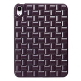 iPad 10.9" (2022) Flexible Plastic Case - Braid Design - Eggplant