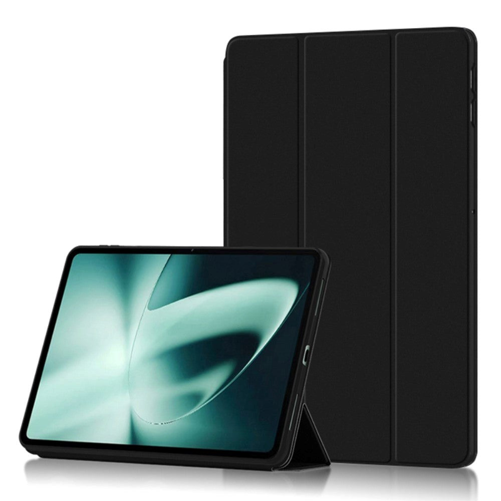 OnePlus Pad / Oppo Pad 2 Tri-Fold Leather Case - Black