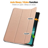 OnePlus Pad / Oppo Pad 2 Tri-Fold Leather Flip Case w. Wake Up/Sleep Function - Rose Gold