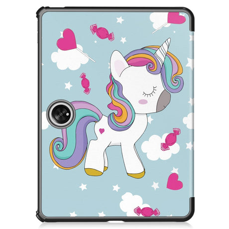 OnePlus Pad / Oppo Pad 2 PU Leather Flip Case W. Kickstand & Wake-up Function - Unicorn