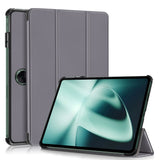 OnePlus Pad / Oppo Pad 2 Tri-Fold Leather Case w. Stand - Grey