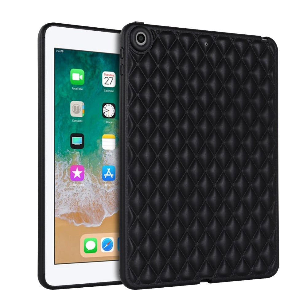 iPad 9.7 (2018-2017) / iPad Air / iPad Air 2 Flexible Plastic Case - Rhombe Design - Black