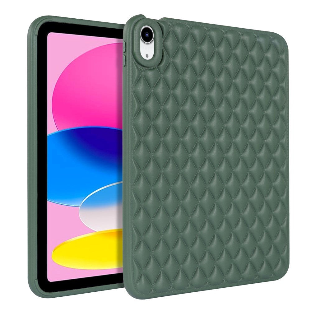 iPad 10.9" (2022) Flexible Plastic Case - Rhombe Design - Green