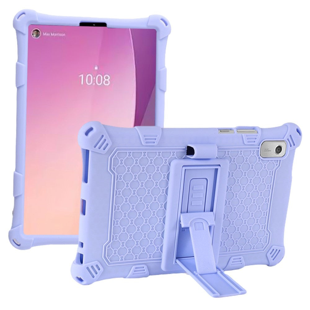 Lenovo Tab M9 Silicone Case w. Kickstand - Purple