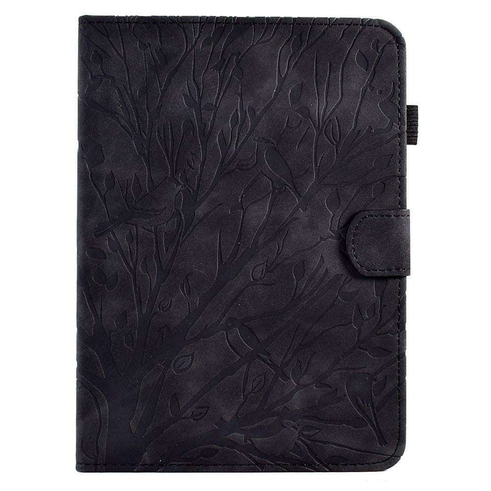 Amazon Kindle 11th Generation (2022) Leather Wallet Case - Tree Imprint - Black