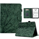 Amazon Kindle 11th Generation (2022) Leather Wallet Case - Tree Imprint - Green