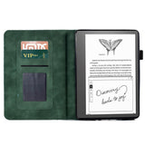 Amazon Kindle 11th Generation (2022) Leather Wallet Case - Tree Imprint - Green