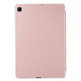 Samsung Galaxy Tab S6 Lite (2020-2024) Magnetic Tri-Fold Leather Case w. Stand - Rose Gold