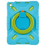 Pepkoo iPad 11" (2025) / 10.9" (2024 / 2022) Kids Case with Rotatable Stand - Blue / Green