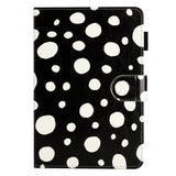 iPad Pro 9.7 (2016) / iPad Air / iPad Air 2 / iPad 9.7 (2017/2018) Leather Flip Case w. Colored Dots - Black / White