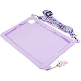 iPad Air (2022 / 2020) / Pro 11 (2022 / 2021 / 2020 / 2018) Silicone Case w. Stand, Print & Strap - Unicorn