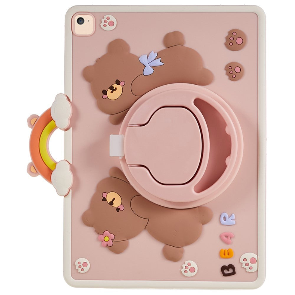 iPad 9.7 (2018-2017) / iPad Air / iPad Air 2 Flexible Silicone Case w. Stand & Pen Holder - Bears