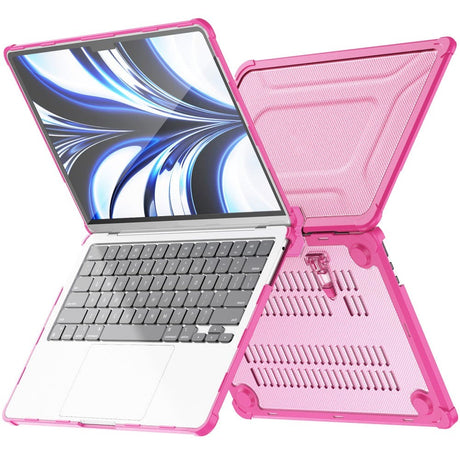 MacBook Air 13 M2/M3 (2022-2024) Hard Plastic Case w. Kickstand - Pink