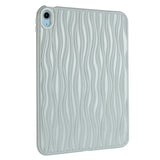 iPad Air (2022 / 2020) Flexible Plastic Case - Wavy Design - Grey