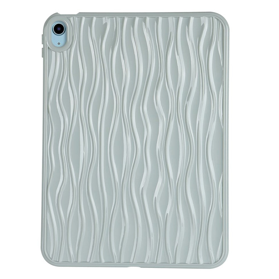 iPad Air (2022 / 2020) Flexible Plastic Case - Wavy Design - Grey