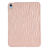 iPad Air (2022 / 2020) Flexible Plastic Case - Wavy Design - Pink