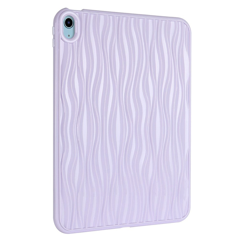 iPad Air (2022 / 2020) Flexible Plastic Case - Wavy Design - Purple