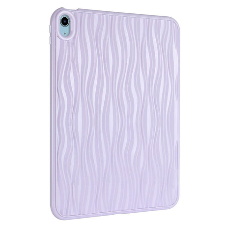 iPad Air (2022 / 2020) Flexible Plastic Case - Wavy Design - Purple