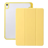 EIDERWOOD iPad 10.9" (2022) Tri-Fold Artificial Leather Flip Case w. Apple Pencil Holder - Yellow