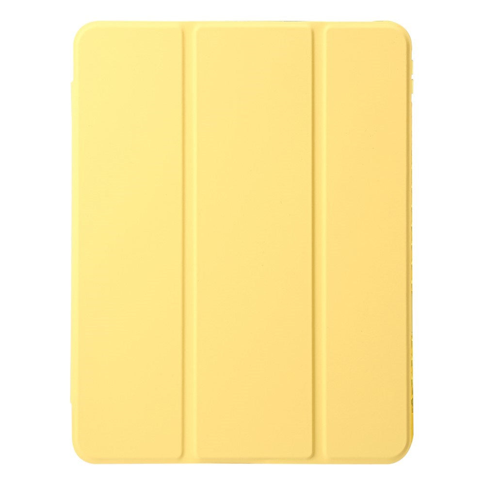 EIDERWOOD iPad 10.9" (2022) Tri-Fold Artificial Leather Flip Case w. Apple Pencil Holder - Yellow