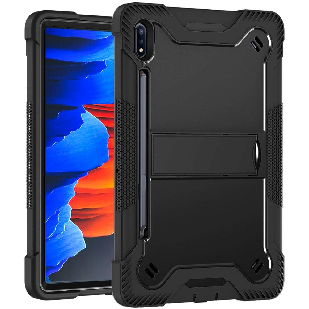 Samsung Galaxy Tab S8 Ultra Hybrid Drop-Proof Case w. Stand Function & Pen Holder - Black