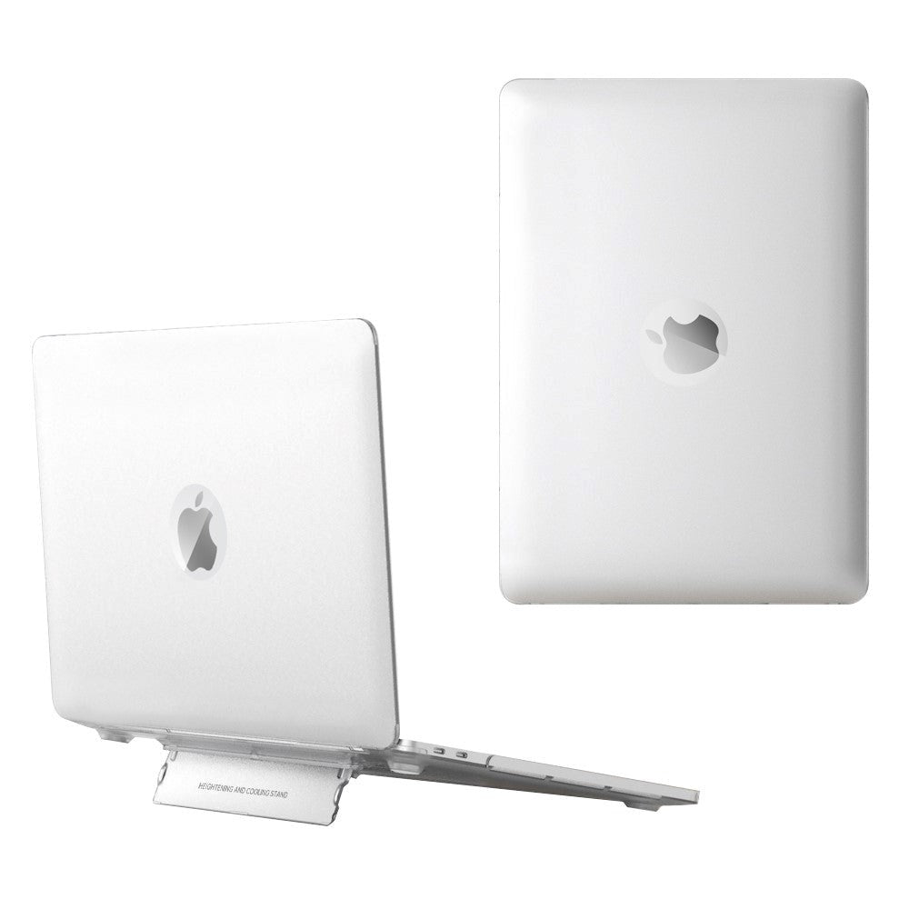 Macbook Air 13 (2018-2020) Plastic Case w. Stand Function - Frosted Transparent