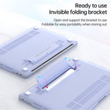 Macbook Air 13 (2018-2020) Plastic Case w. Stand Function - Frosted Transparent