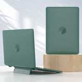 Macbook Air 13 (2018-2020) Plastic Case w. Stand Function - Frosted Green