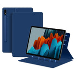 EIDERWOOD Samsung Galaxy Tab S8 / S7 Faux Leather Flip Case with Pen Holder - Blue