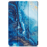 Google Pixel Tablet Tri-Fold Leather Case - Blue Waves