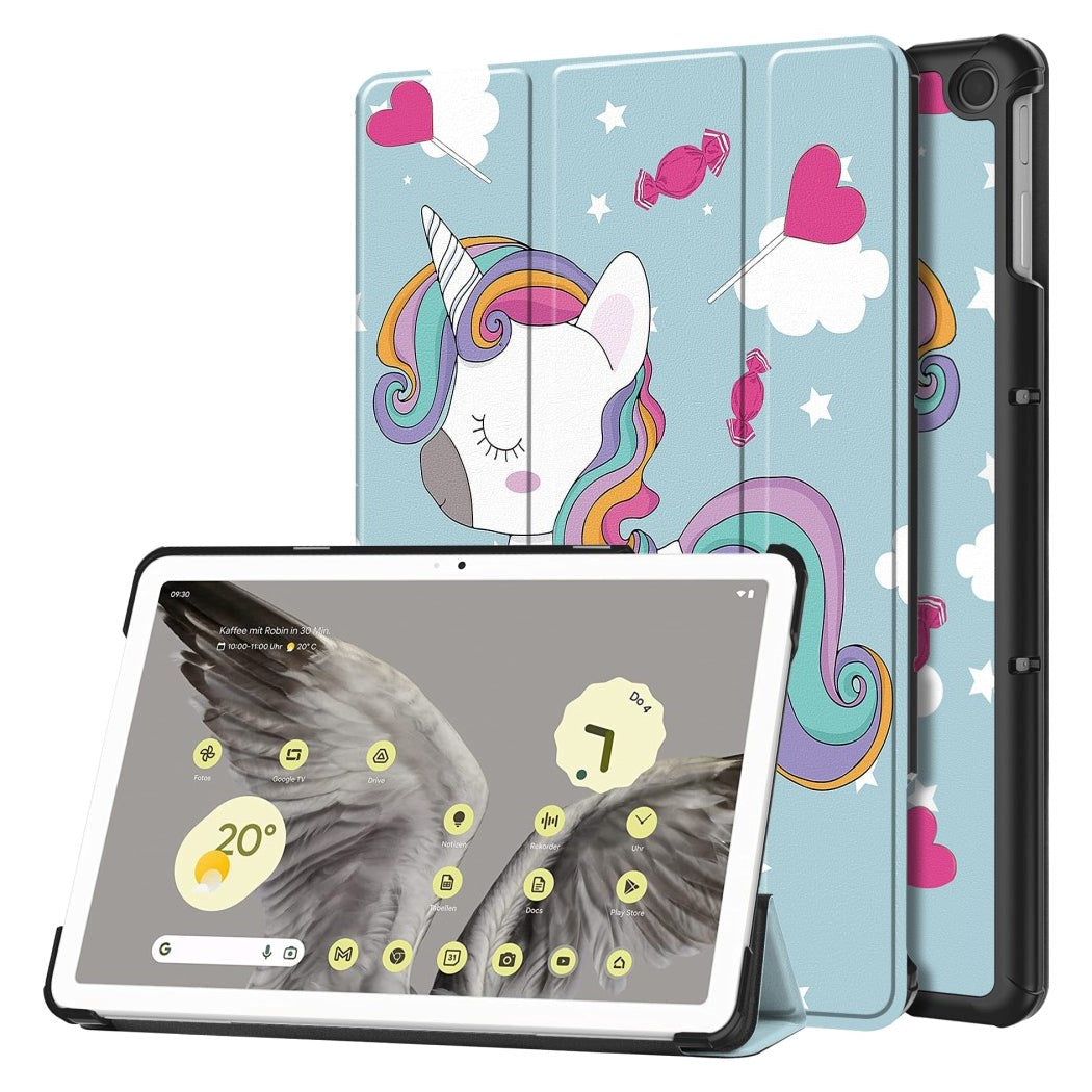 Google Pixel Tablet Leather Case with Stand - Unicorn