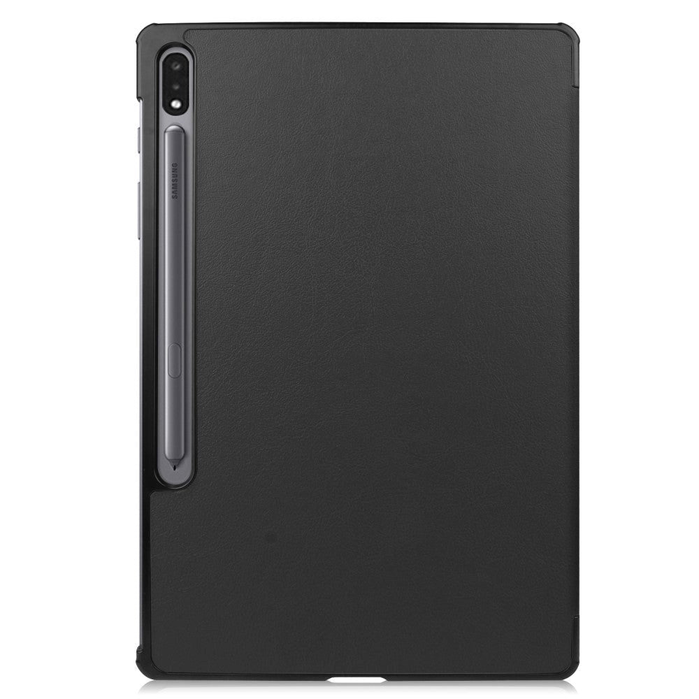 Samsung Galaxy Tab S9+ (Plus) Tri-Fold Leather Case w. Stand - Black