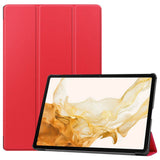 Samsung Galaxy Tab S9+ (Plus) Tri-Fold Leather Case w. Stand - Red