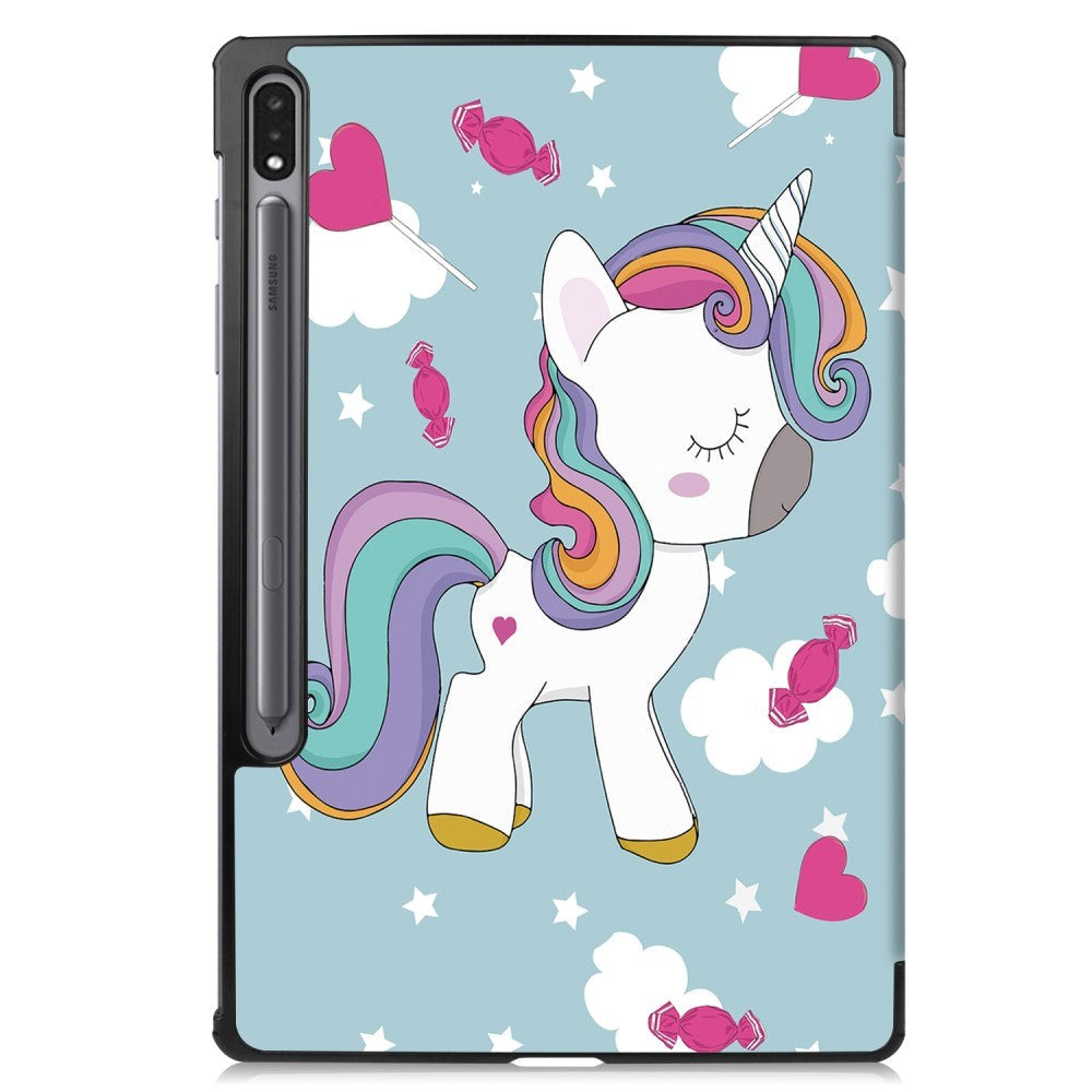 Samsung Tab S9 Tri-Fold Leather Case - Unicorn