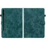 Samsung Galaxy Tab S9 Soft Leather Case w. Stand & Card Holder - green