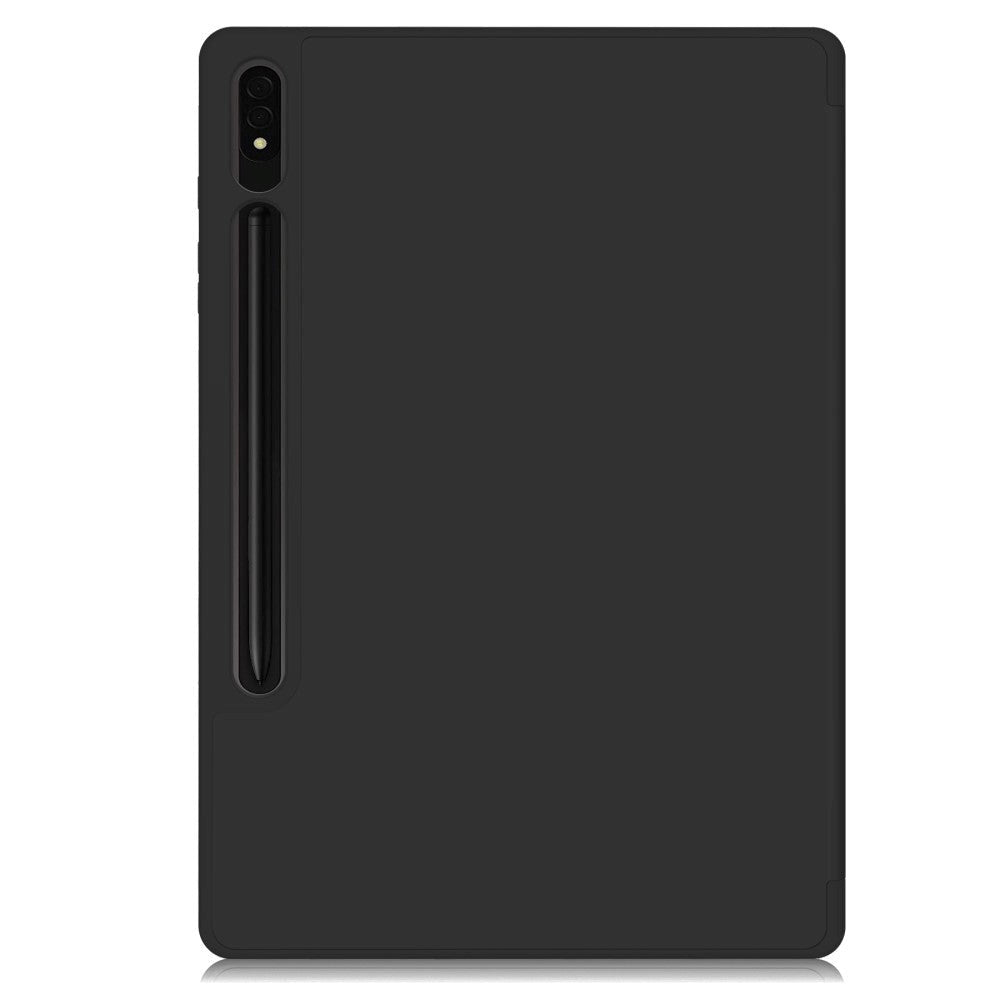 Samsung Galaxy Tab S9+ (Plus) Magnetic Tri-Fold Leather Case w. Stand - Black